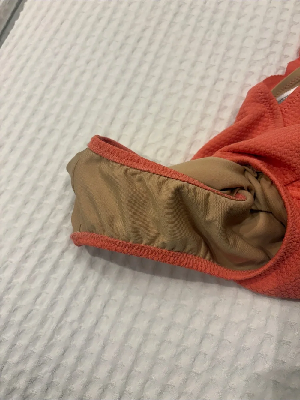 Old Navy Kids Coral and Green One-Piece Swimsuits